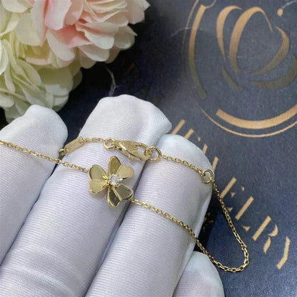 [Marins]FRIVOLE GOLD FLOWER PINK MALACHITE BRACELET