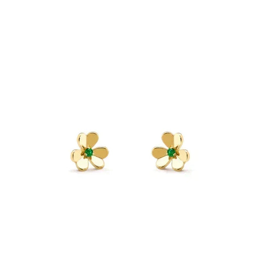 [Marins]FRIVOLE  FLOWER MALACHITE EARRINGS