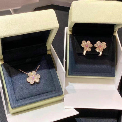 [Marins]FRIVOLE ROSE GOLD FLOWER DIAMOND NECKLACE