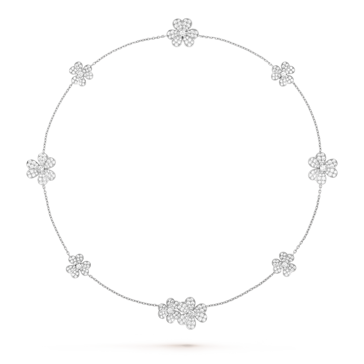 [Marins]FRIVOLE SILVER 9 FLOWERS NECKLACE