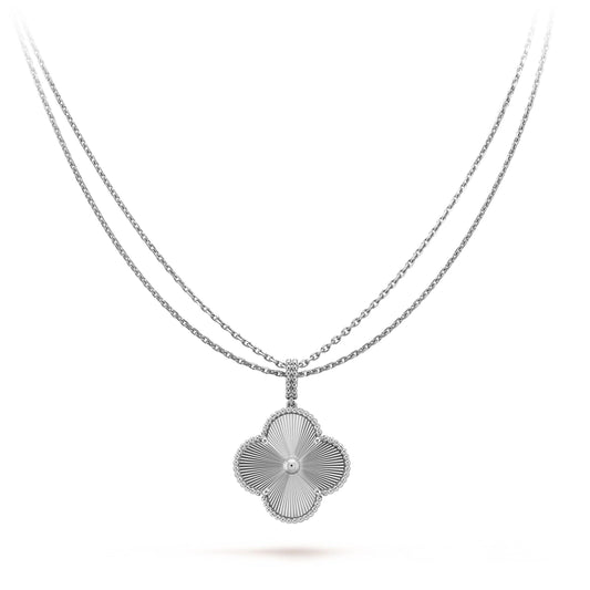 [Marins]CLOVER 25MM SILVER BIG CLOVER NECKLACE