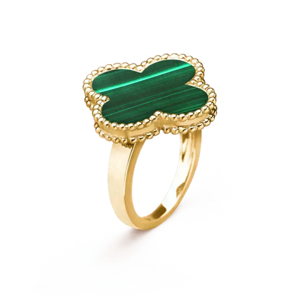 [Marins]CLOVER MALACHITE RING