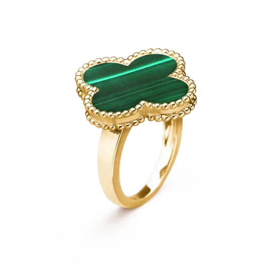 [Marins]CLOVER MALACHITE RING