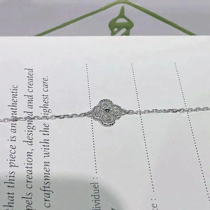 [Marins]CLOVER  SINGLE FLOWER BRACELET SILVER