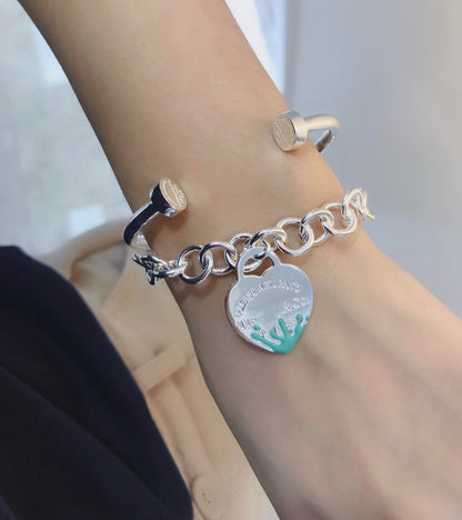 [Marins]LOVE HEART RETURN TO TIF SILVER BRACELET