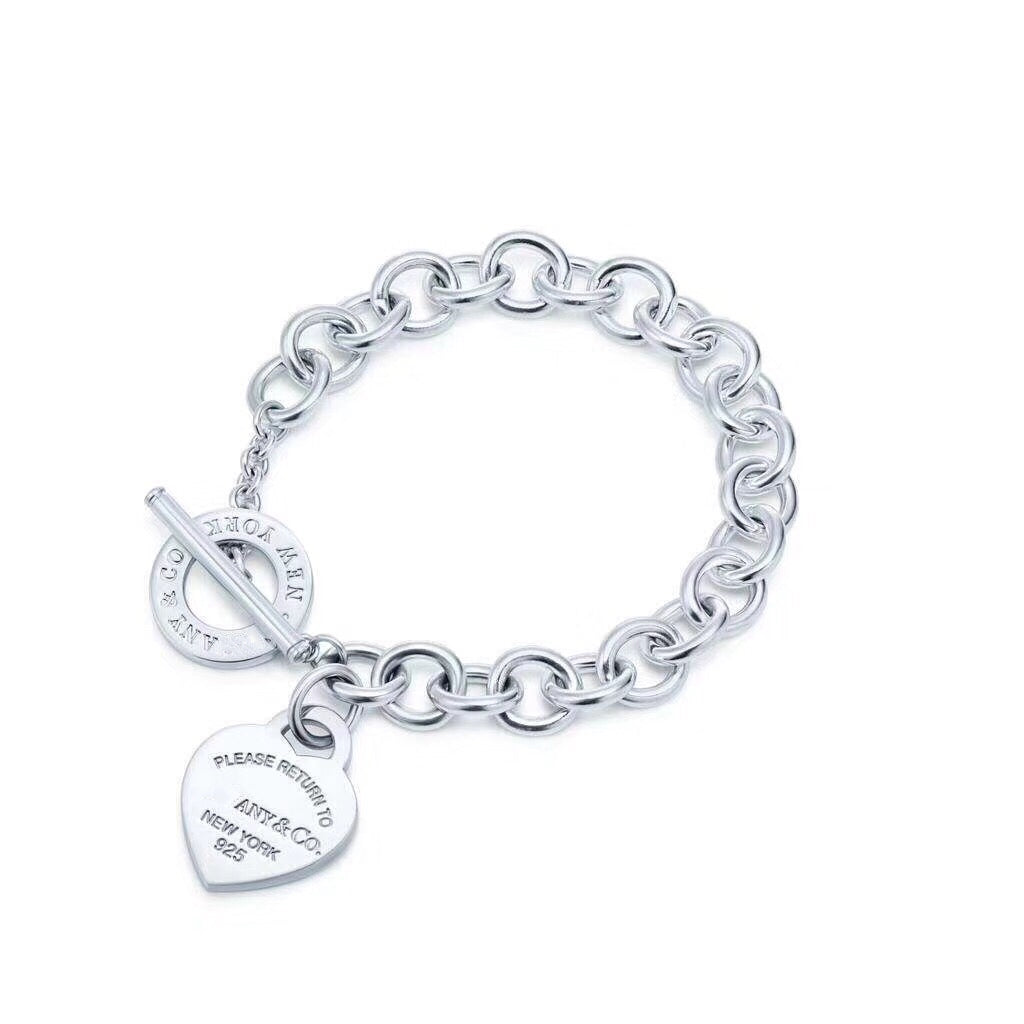 [Marins]LOVE HEART PIN BUCKLE RETURN TO TIF SILVER BRACELET