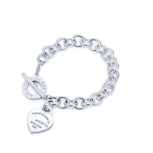 [Marins]LOVE HEART PIN BUCKLE RETURN TO TIF SILVER BRACELET