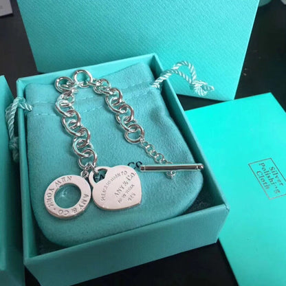 [Marins]LOVE HEART PIN BUCKLE RETURN TO TIF SILVER BRACELET