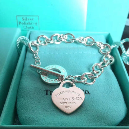[Marins]LOVE HEART PIN BUCKLE RETURN TO TIF SILVER BRACELET