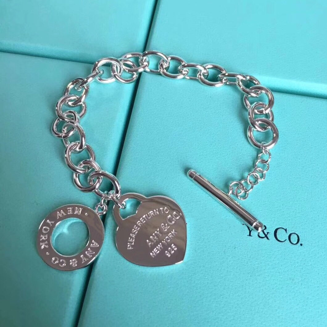 [Marins]LOVE HEART PIN BUCKLE RETURN TO TIF SILVER BRACELET