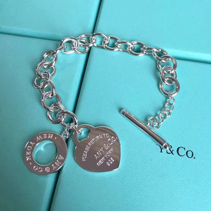 [Marins]LOVE HEART PIN BUCKLE RETURN TO TIF SILVER BRACELET