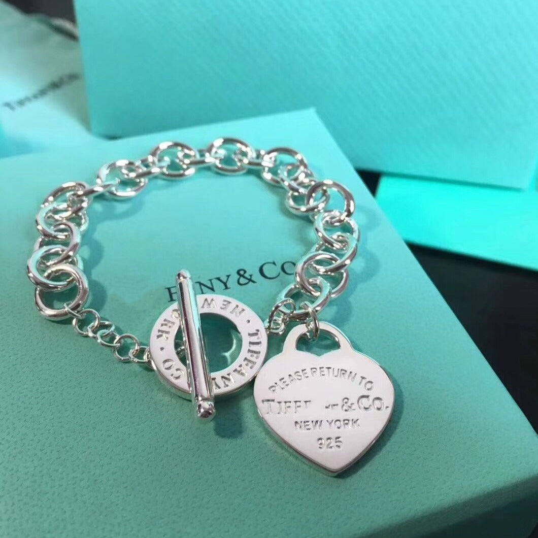 [Marins]LOVE HEART PIN BUCKLE RETURN TO TIF SILVER BRACELET
